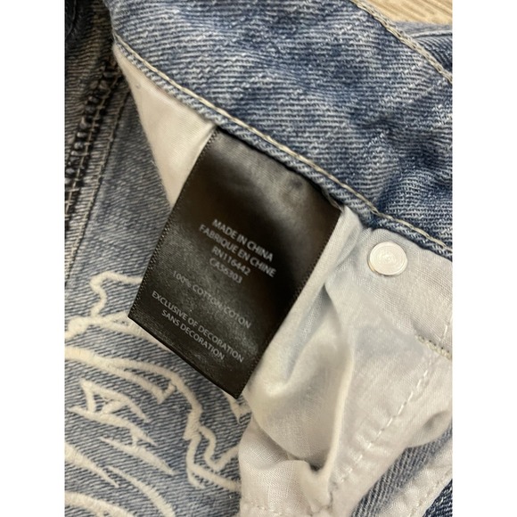 Ninth Hall Jeans Ambush Dragon Embroidered Y2K Skater Baggy Streetwear Graffiti - Picture 11 of 12